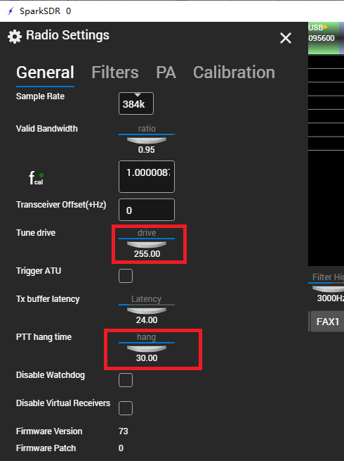 Enable PA Settings 1